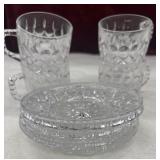 vintage Lenox crystal torte cup and saucer set in
