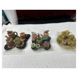 Imports miniature tea set featuring a yellow