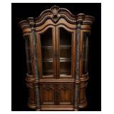 French Provencial Style China Cabinet with Marble