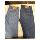 2 pairs of Levi Strauss jeans