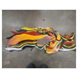 This piece is a vibrant abstract artwork,