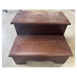 Cherry wood two-step stool
