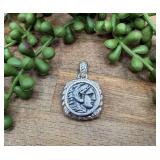 Judith Ripka .925 Sterling Silver Diamonique Coin
