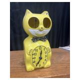 Vintage yellow Kit Cat Klock with jewel accents