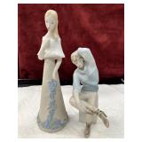 2 pc. Royal Dux Bohemia porcelain figurine