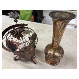 handmade metal musical globe sculpture and