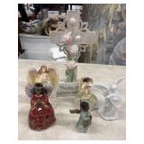 Bundle of angle figurines with a Home Interiors