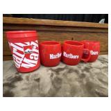 Vintage Marlboro branded promotional red plastic