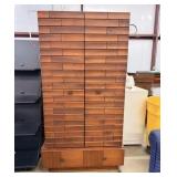 Mid-century modern brutalist armoire in walnut