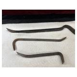 3 Vintage-style Iron Crowbars.