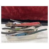 Bundle of different sized wrenches.