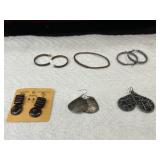 6 pc. Costa Rica Exotic Wood earrings,  antique