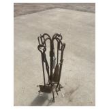 rustic fireplace tool set.