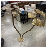 MID-CENTURY Tommaso Barbi Brass Leaf Floor Lamp