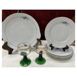 9 pc. white porcelain plate from the Thun
