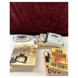 Electronic wheel of fortune game, and books.