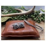 Judith Ripka clip-on earrings feature sterling