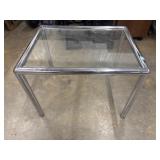 Mid-century side table with Glass top