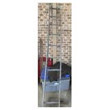 Heavy-duty, Weathered Metal Straight Ladder