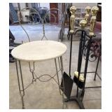 Wrought iron ice cream parlor chair.