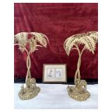 3 pc. vintage brass figurine a Bedouin figure