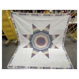 5 pc. handmade antique Lone Star quilt, often