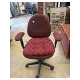 Burgundy Rolling Office chair