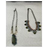 Set of 2 Bronze toned necklaces fashion jewelry