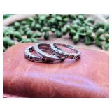 3 Judith Ripka sterling silver band .925 features