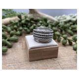 Paz Creation 925 sterling silver cable dome ring