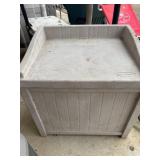 Gallon Resin Outdoor Storage Box Hinged Lid That