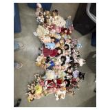 Large tote full of porcelain dolls medium and