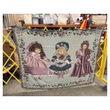 Vintage Chatham Woven Tapestry Doll Throw