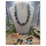LOGO Links Necklace by Lori Goldstein and earrings