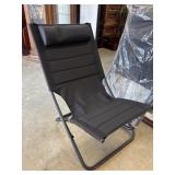 Two Crespo lounge chairs with a black metal frame