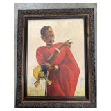 Maasai warrior from East Africa Art work by