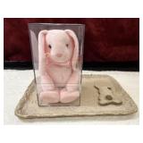 2 pc. Beanie Baby "Hoppity" Pink Rabbit from the
