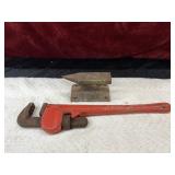 2 pc. RIDGID heavy-duty steel pipe wrench and