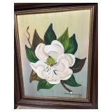 Amelia Clark oil painting features a large white