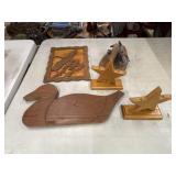 Handcrafted Wood Mallard Duck, Stars, Etc.