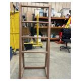 natural teakwood towel rack features a simple,