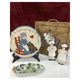 5 pc. hand-painted wooden plaque grandmother