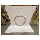 Vintage Applique Flower Wreath Coverlet