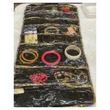 Jewelry organizer pouch with Necklaces, Earrings,
