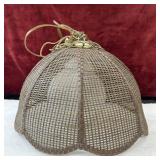 vintage brown wicker rattan swag hanging lamp
