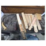 Handcrafted wooden tool templates and strops for