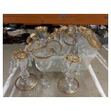 18 Vintage Wine Glasses Adorned with an