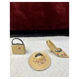 3 pc. Kingsbridge miniature yellow wicker handbag