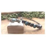 Judith Ripka sterling cuff bracelet and ring.