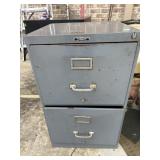 Vintage Two-drawer Metal Filing Cabinet.